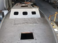 Day 136 - New smaller portholes are cut