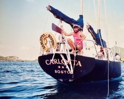 Carlotta, which I built from scratch at 19 years of age, was our first ketch. We sailed her offshore for 18 years.
